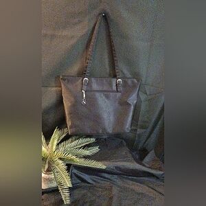 Vintage black tote shoulder bag